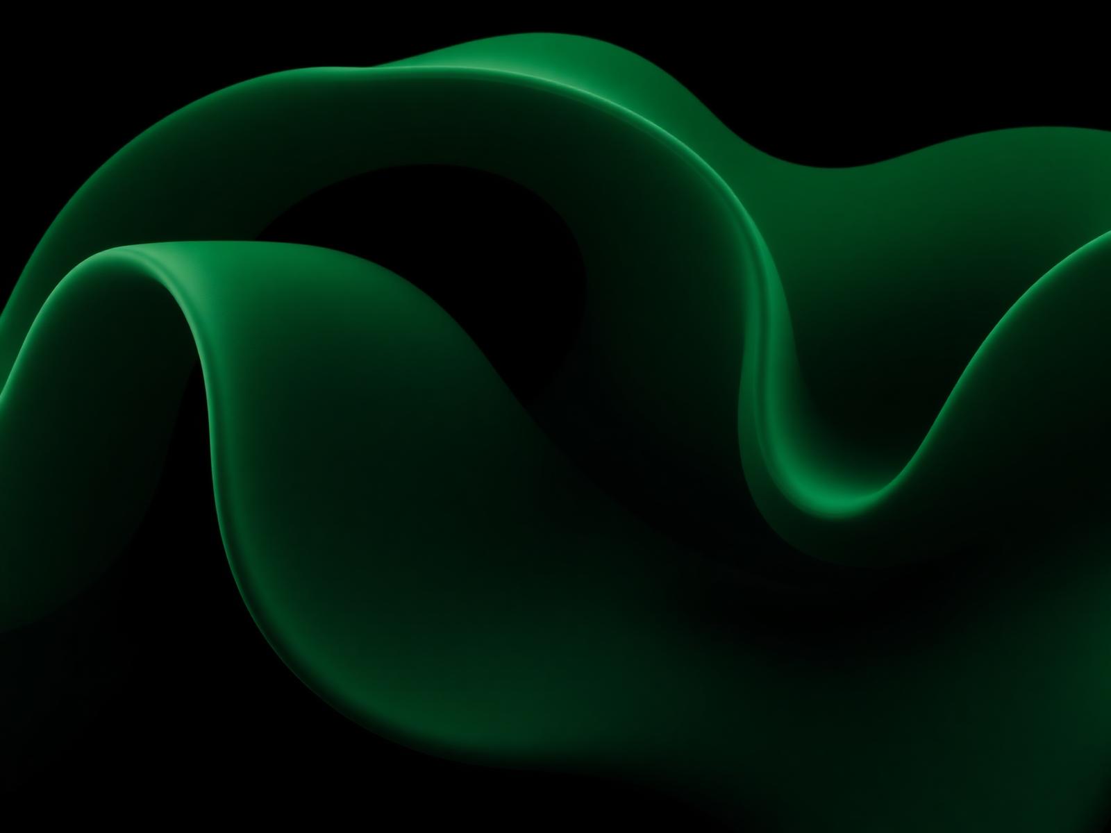 Abstract green flowing form representing Agile Mentors